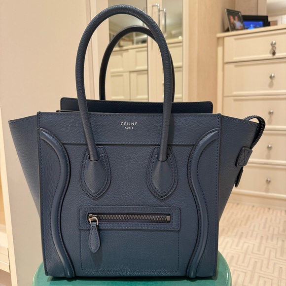 Celine - Micro Luggage Handbag in Baby Drummed Calfskin - Picture 2 of 16